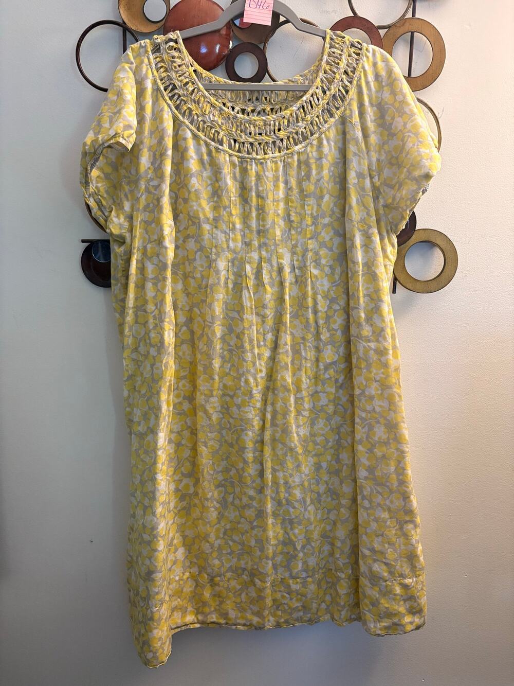D46 Context Women yellow floral dress size 22 (3x)
